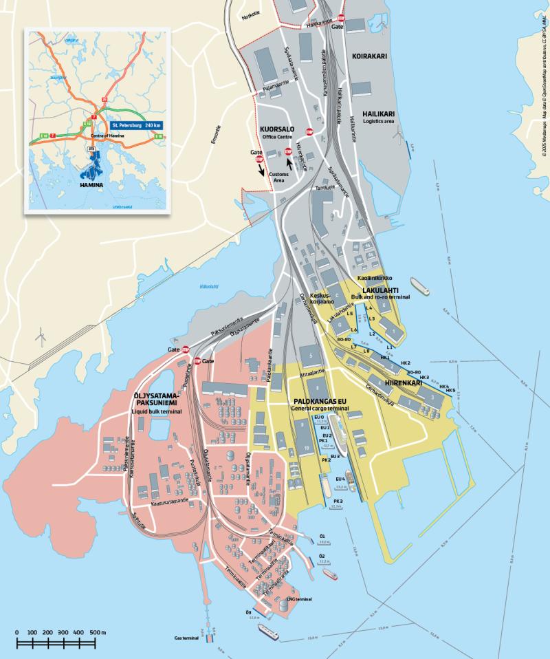 Haminan satamanosakartta 2025 jpg