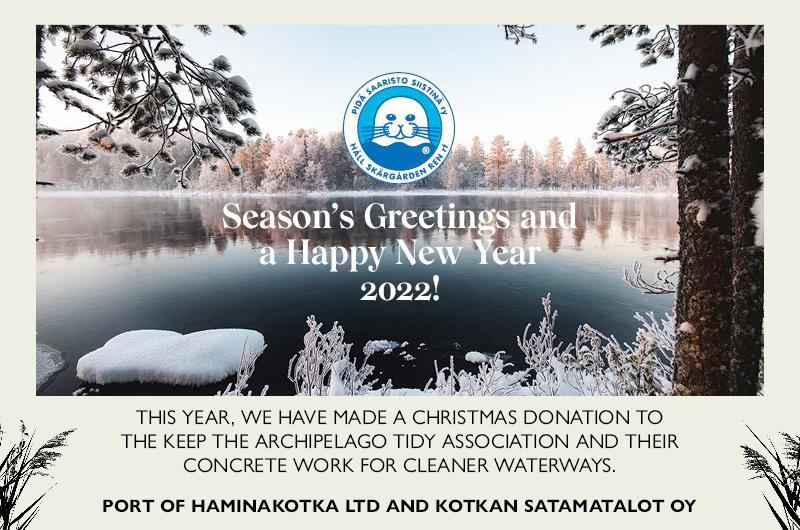 HaminaKotka joulukortti 2021 EN tekstillä