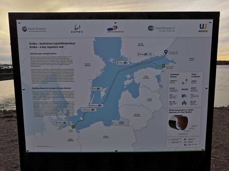 HaminaKotka Nord Stream infotaulu Katariinnaniemi