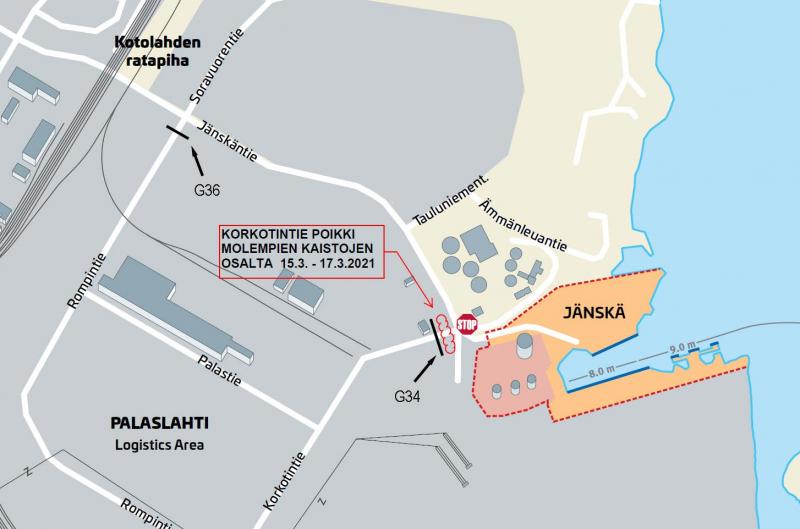 Mussalossa Korkotintie poikki karttakuva