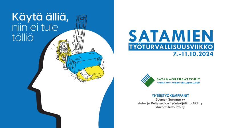 Satamien työturvallisuusviikko 2024 iso kuva teema