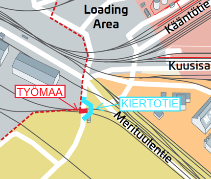 Karttakuva Mussalo rautatien tasojen uusiminen