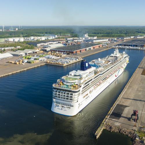 Norwegian Dawn at Port of HaminaKotka