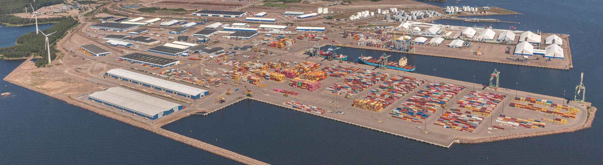 Ilmakuva Mussalon satamasta 